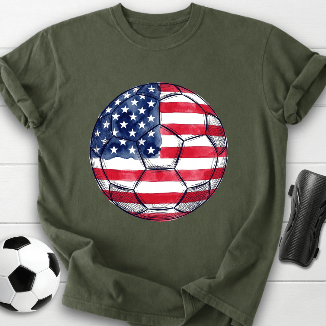 American Soccer Ball T-Shirt