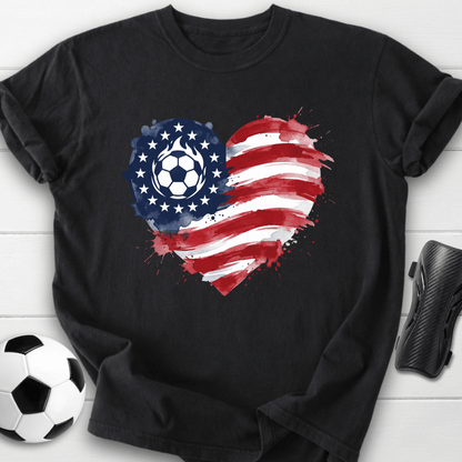 American Soccer Heart T-Shirt