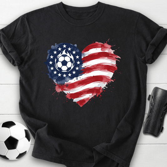American Soccer Heart T-Shirt