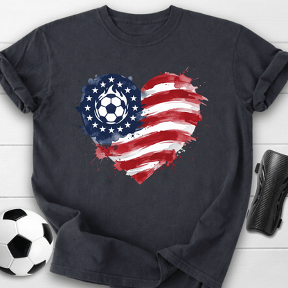 American Soccer Heart T-Shirt