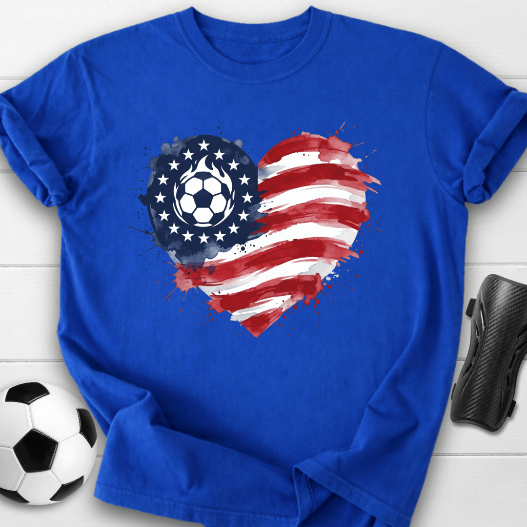 American Soccer Heart T-Shirt
