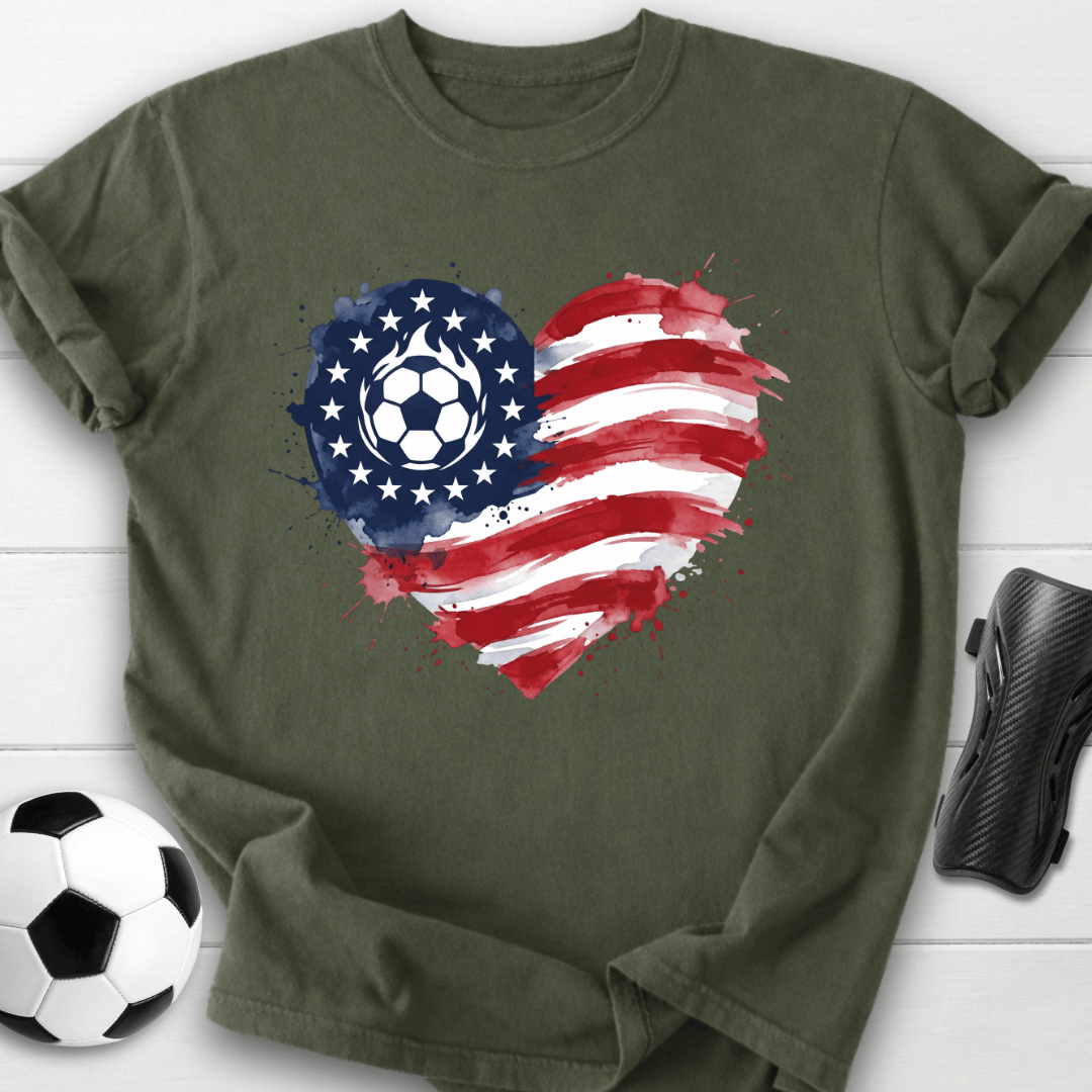 American Soccer Heart T-Shirt