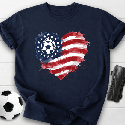 American Soccer Heart T-Shirt