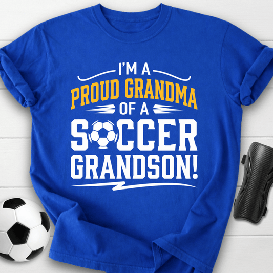 Proud Soccer Grandson Grandma T-Shirt