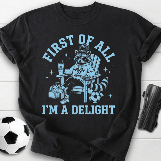 Raccoon Soccer Aunt T-Shirt
