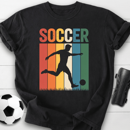 Vintage Soccer Player Sunset T-Shirt