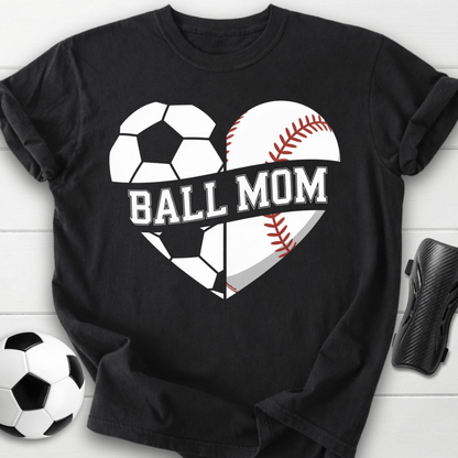 Ball Mom Soccer and Baseball T-Shirt