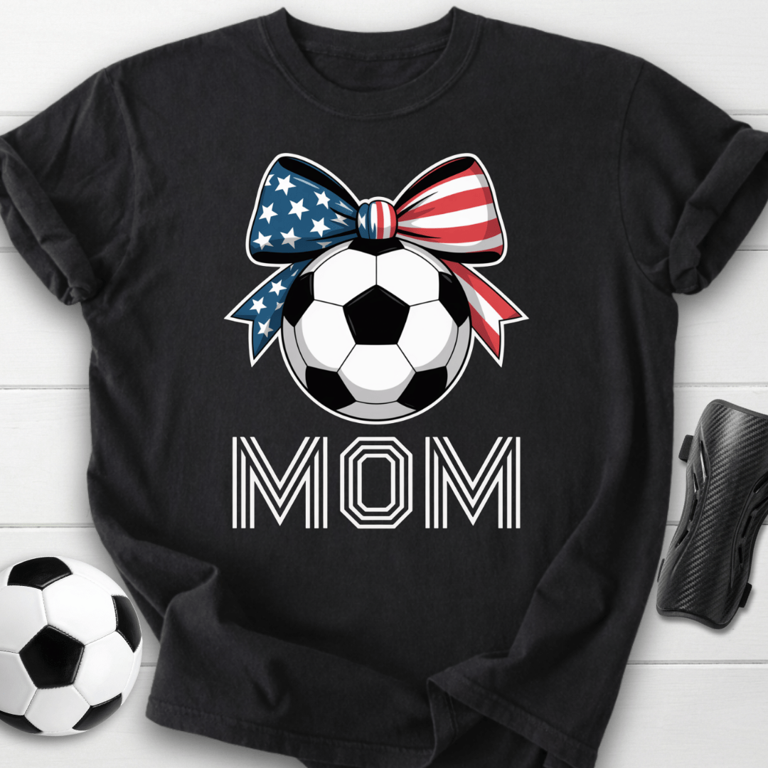 USA Soccer Mom Bow T-Shirt
