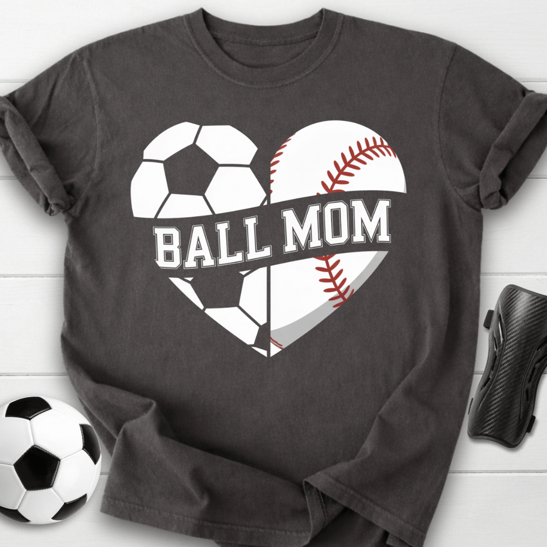 Ball Mom Soccer and Baseball T-Shirt