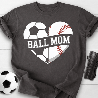 Ball Mom Soccer and Baseball T-Shirt
