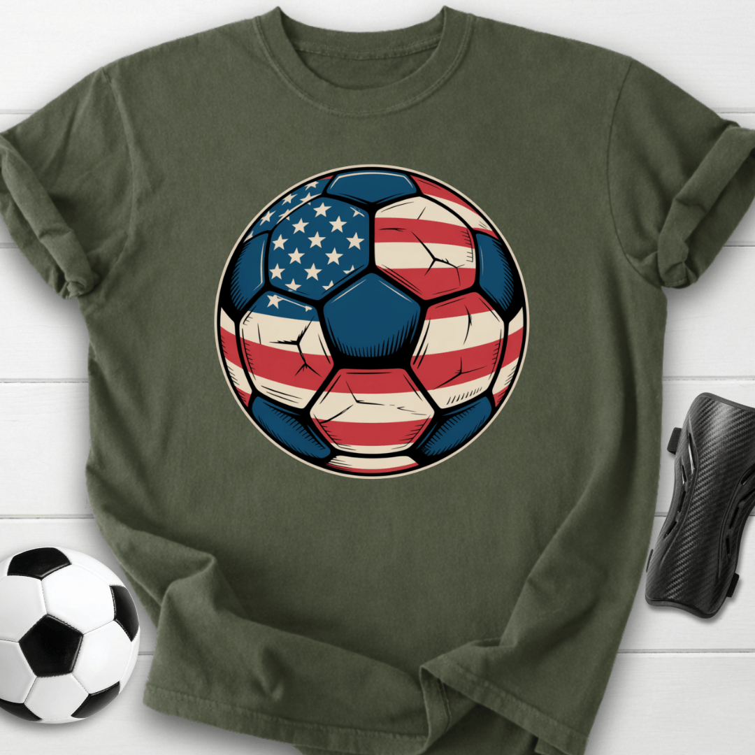 American Soccer Ball T-Shirt