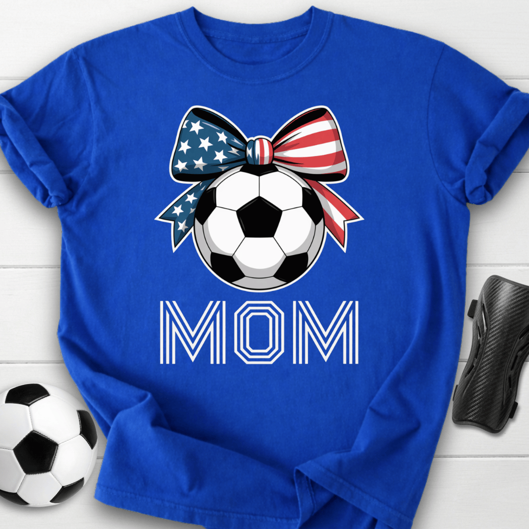USA Soccer Mom Bow T-Shirt