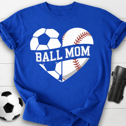 Ball Mom Soccer and Baseball T-Shirt